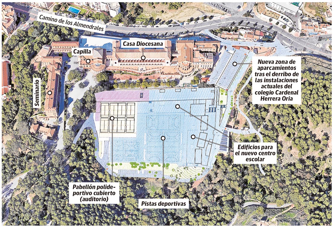 Un permiso de la Junta desbloquea el proyecto de un gran colegio junto al Seminario de Málaga
