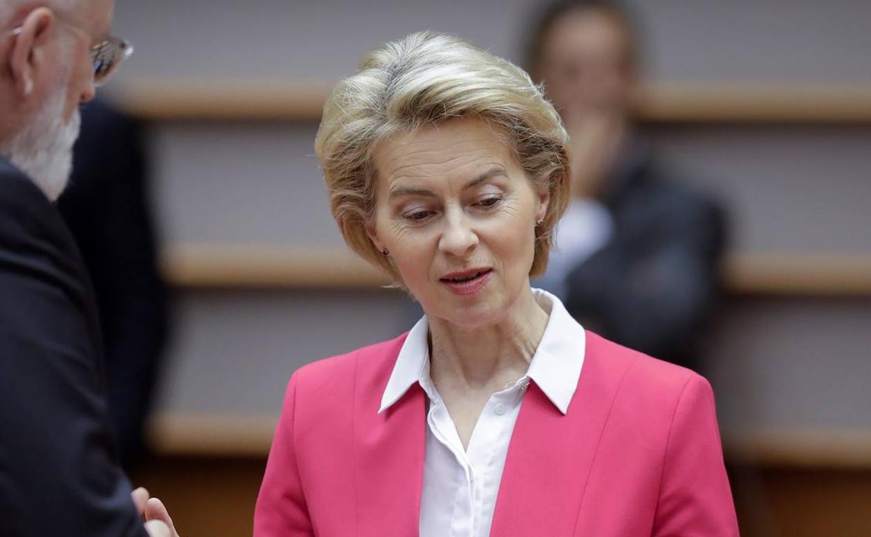 Ursula von der Leyen, este miércoles en el Parlamento Europeo.