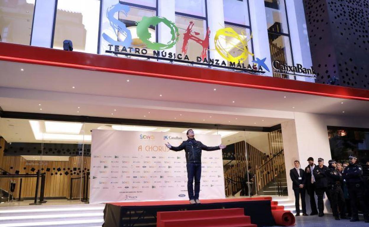 Banderas, antes del estreno. 