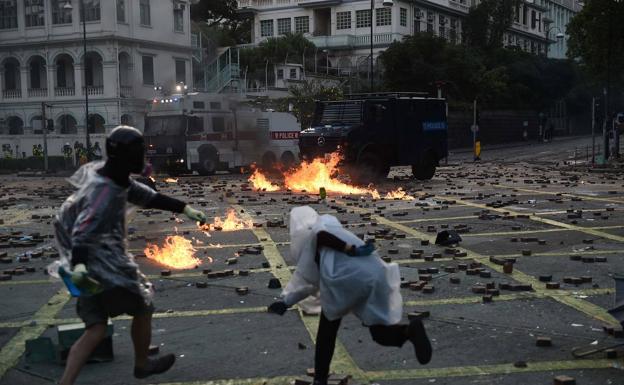 Disturbios en Hong Kong. 