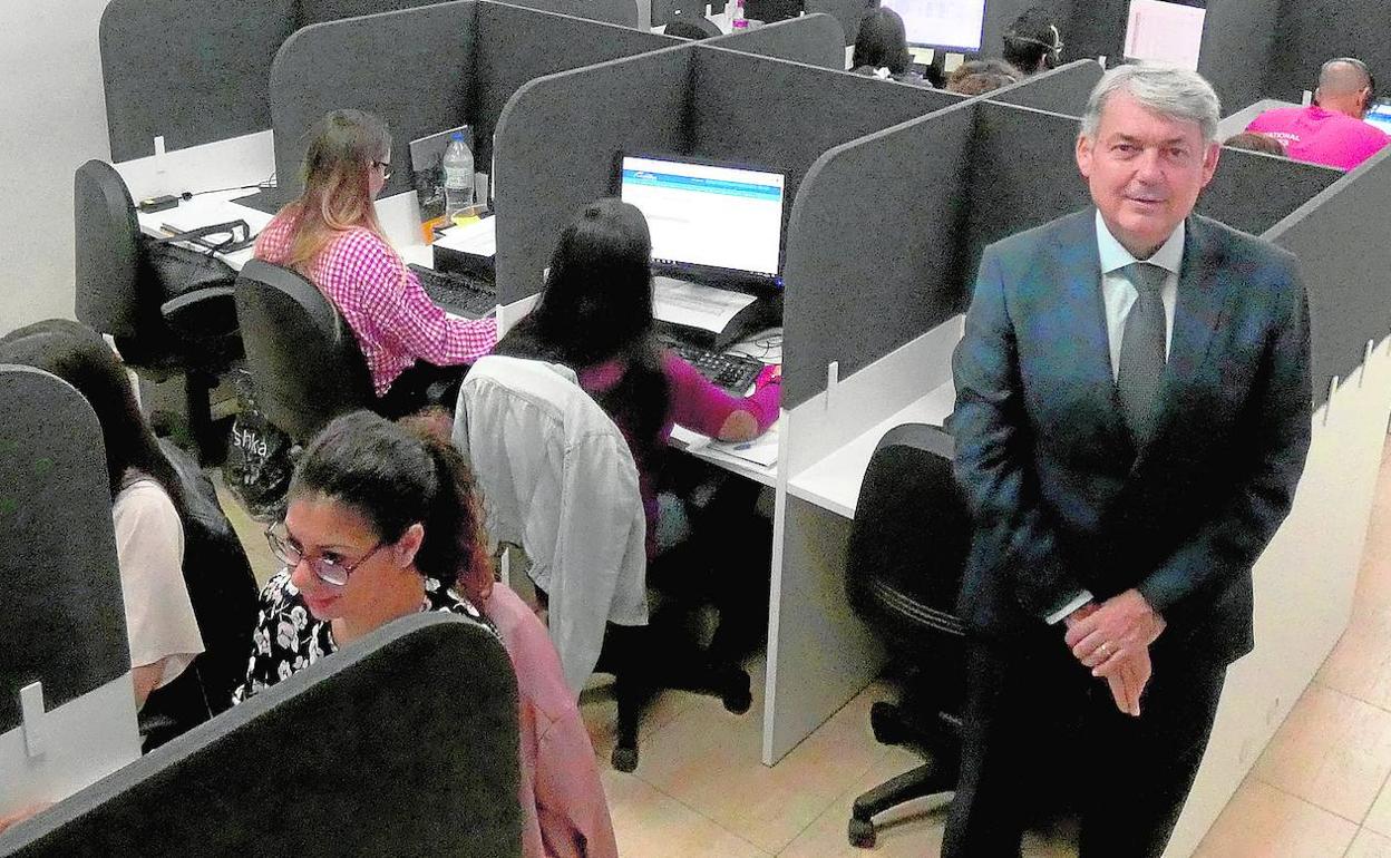 Pedro Guzmán, director gerente de Euroformac, en la sede de Málaga. 