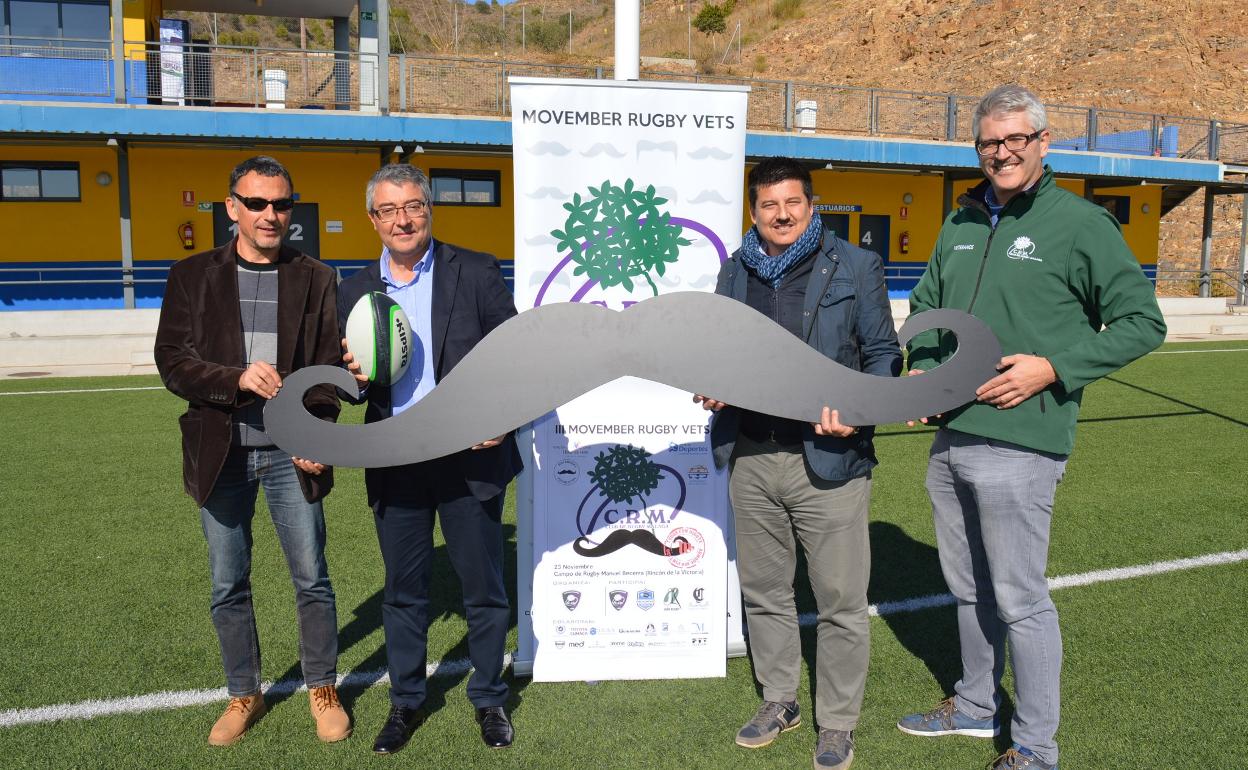 Acto de presentación de la iniciativa, este lunes en el campo de rugby Manuel Becerra. 