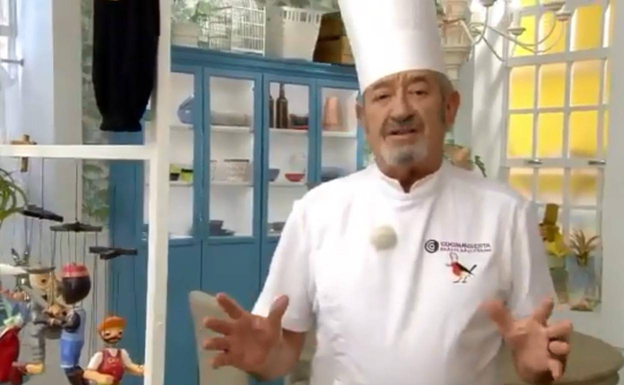 Karlos Arguiñano, en su mensaje lanzado en Twitter para pedir perdón. 