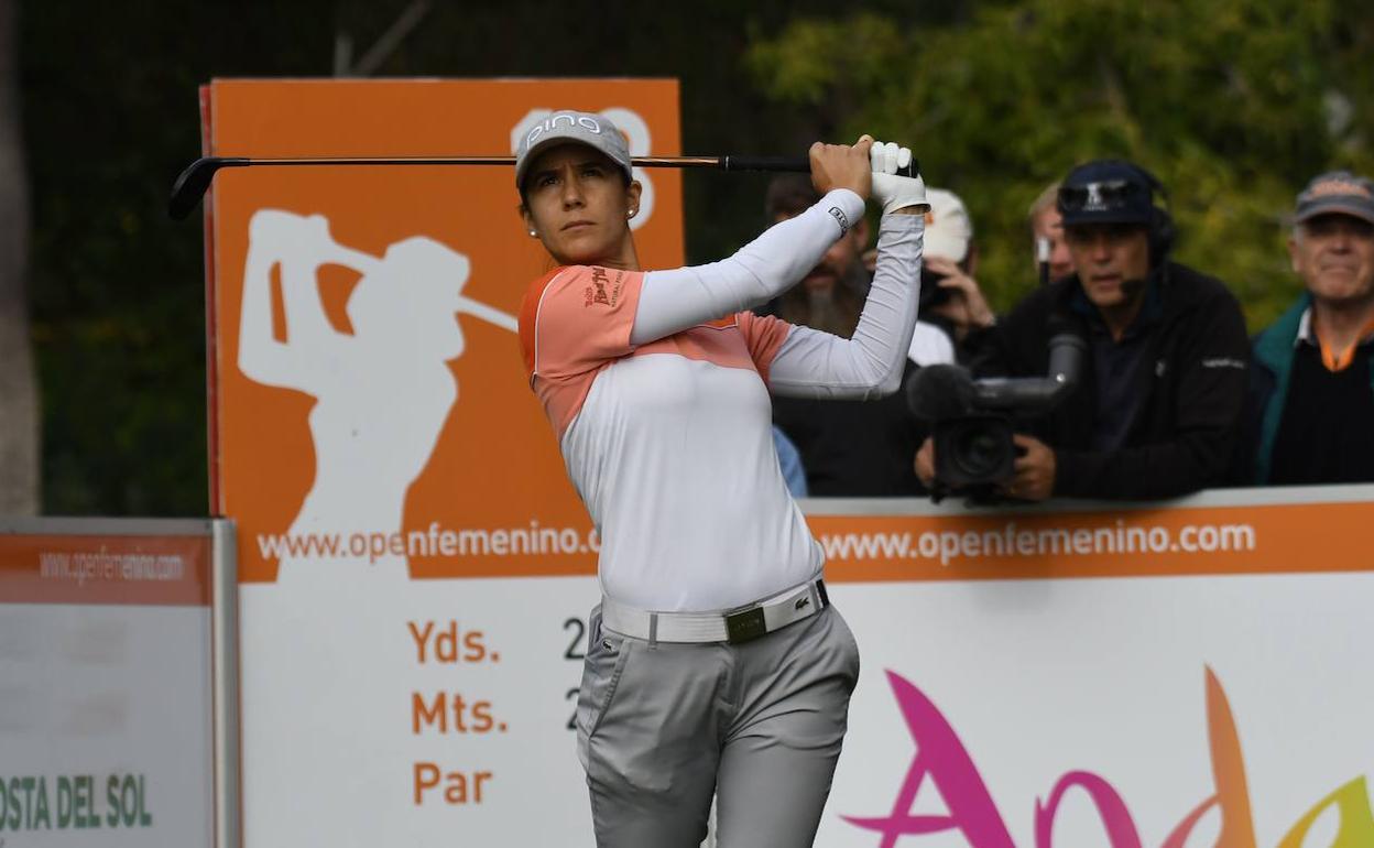 Azahara Muñoz, durante su participación en el Open de España del año pasado, donde finalizó en segunda posición. 