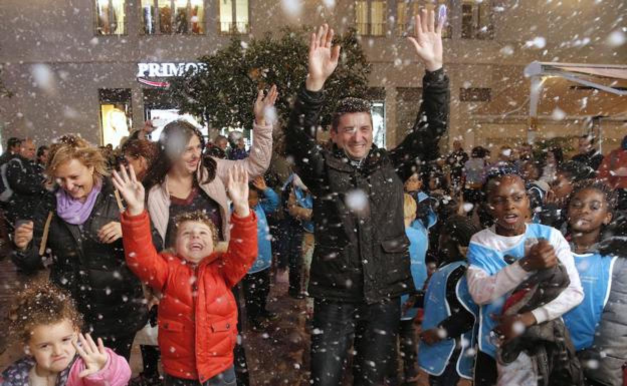 Imagen de la nevada artificial de 2018 