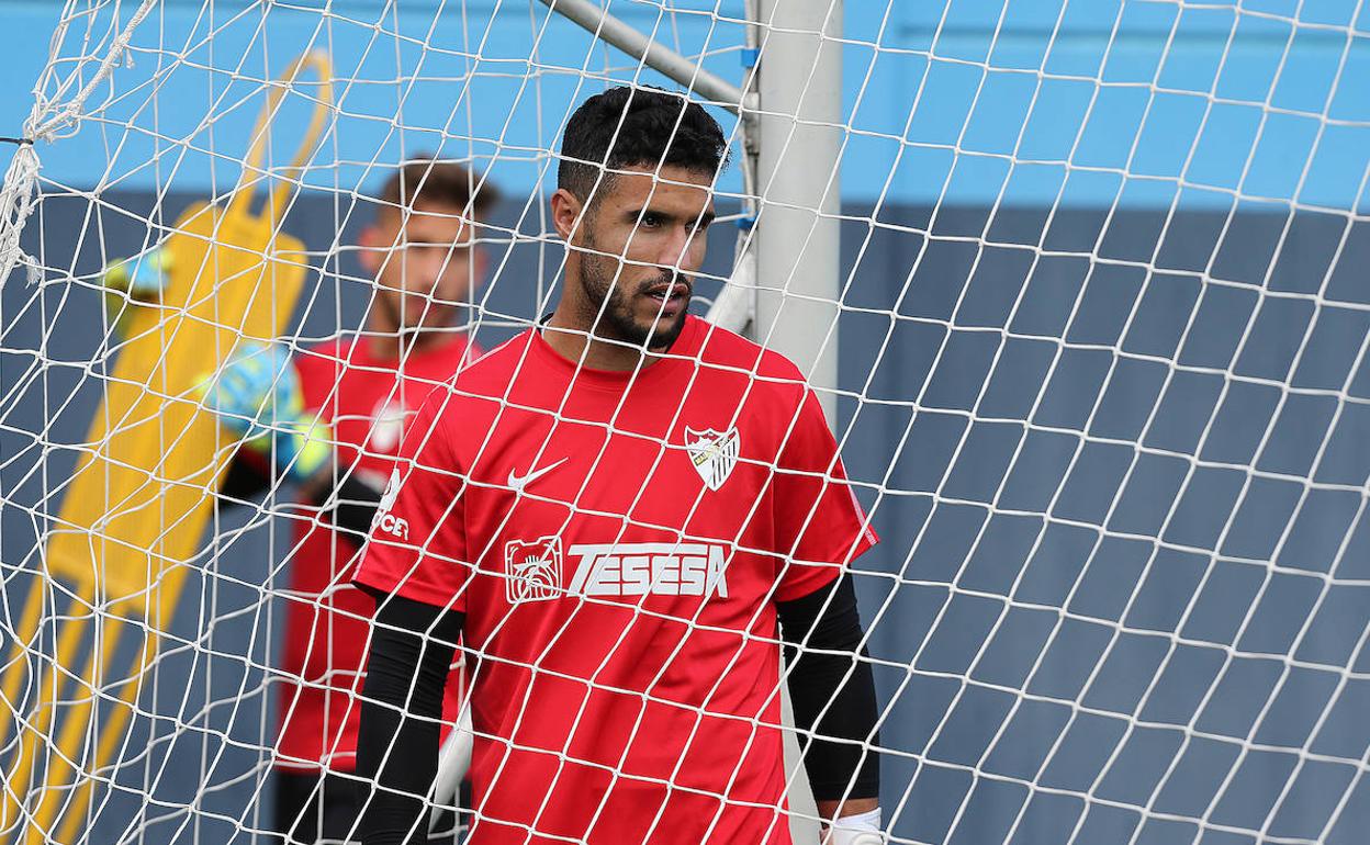Munir, durante el entrenamiento de este jueves. 