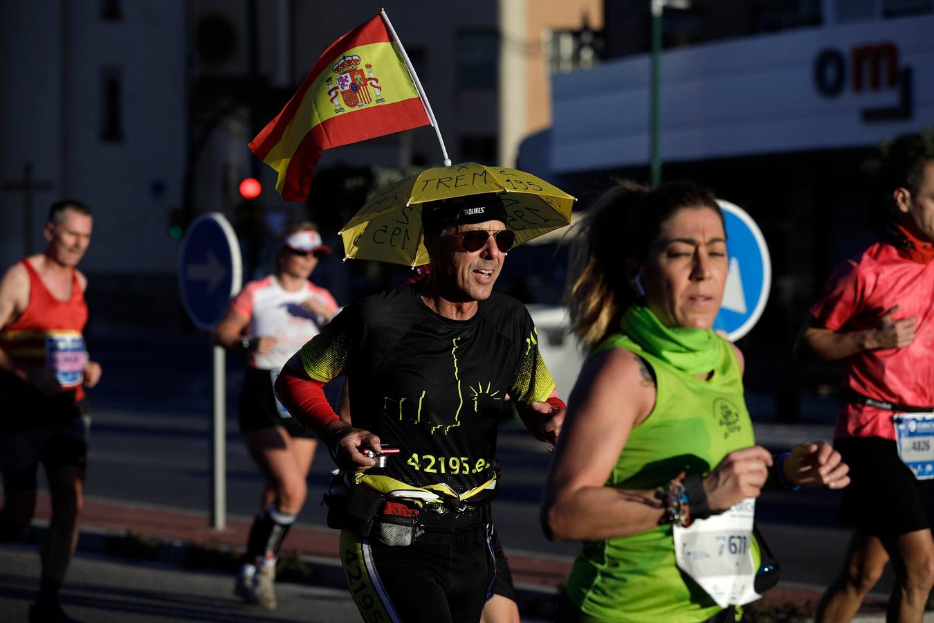 En la imagen, los corredores, encalle Princesa