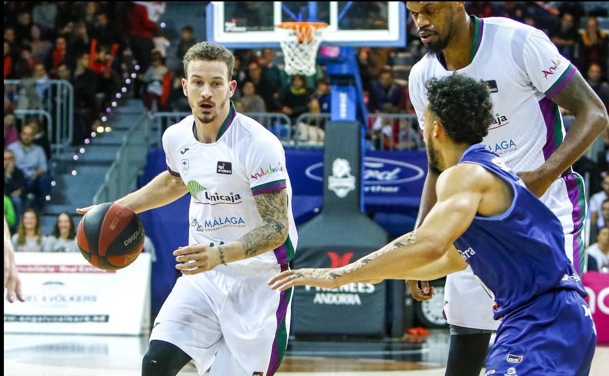 Adams, en el duelo en Andorra de esta campaña en la Liga ACB, 