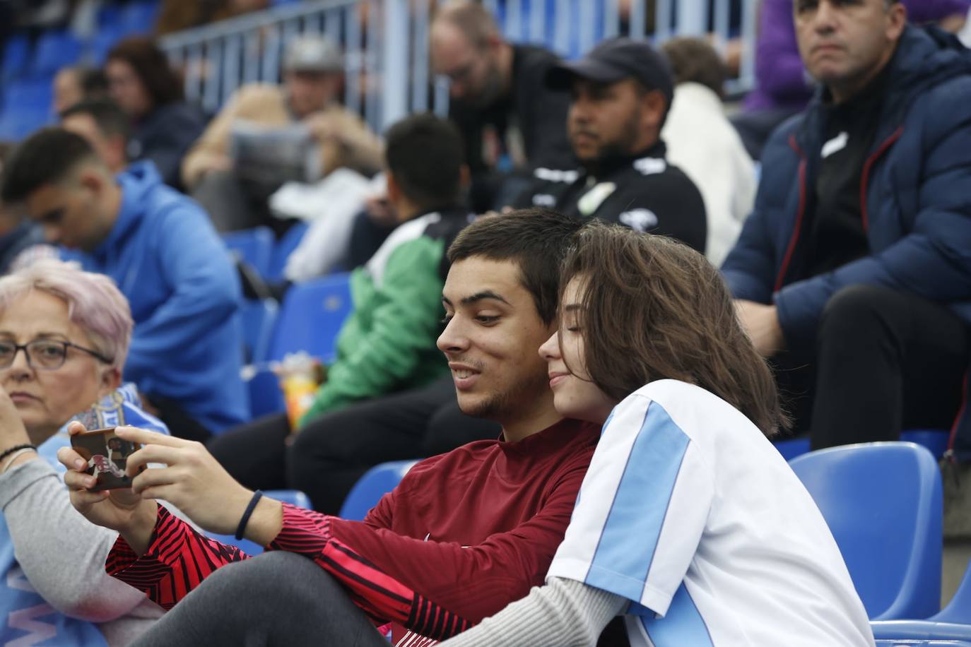 Espectadores este sábado en La Rosaleda 