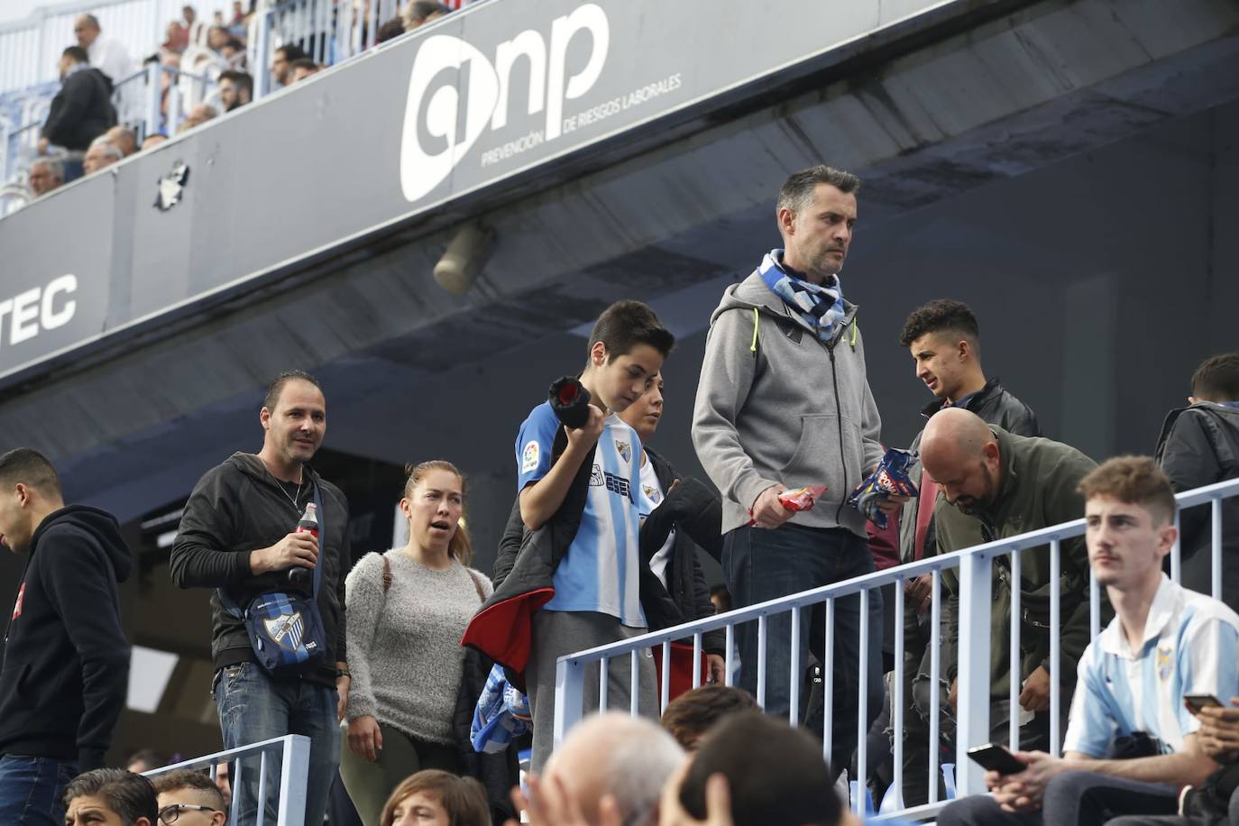 Espectadores este sábado en La Rosaleda 