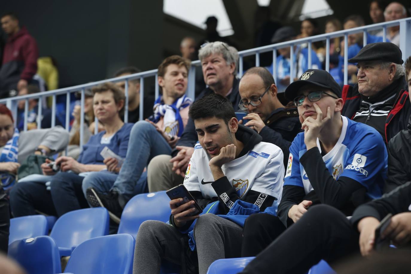 Espectadores este sábado en La Rosaleda 