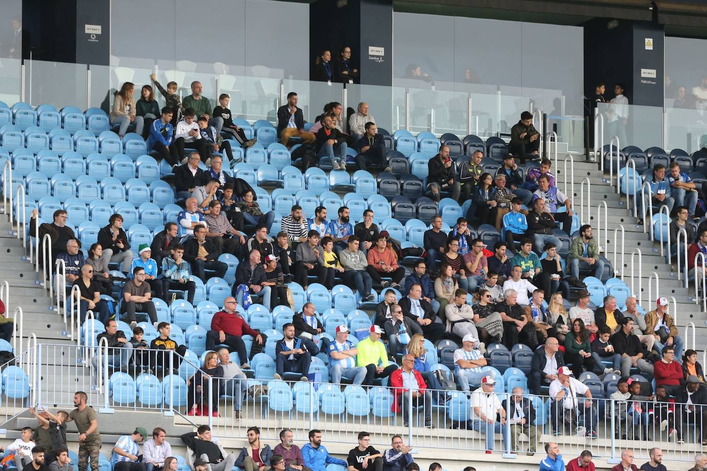 Espectadores este sábado en La Rosaleda 