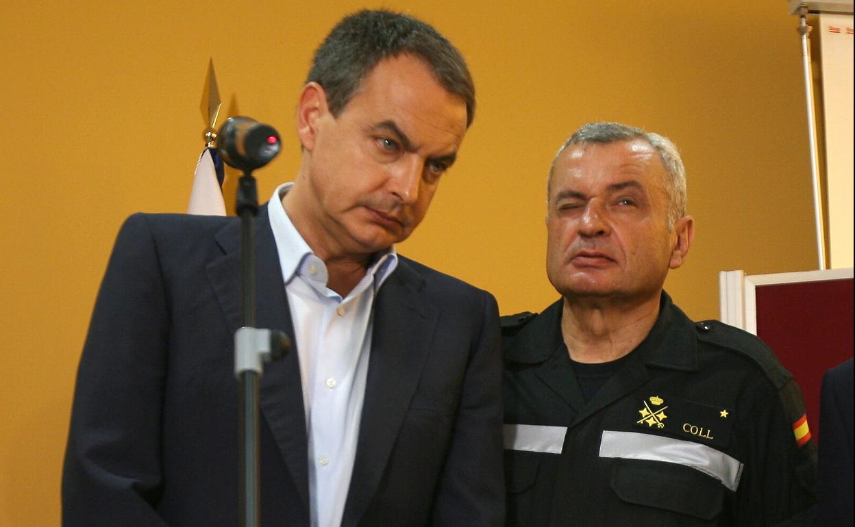 Zapatero y Coll, en 2007. 