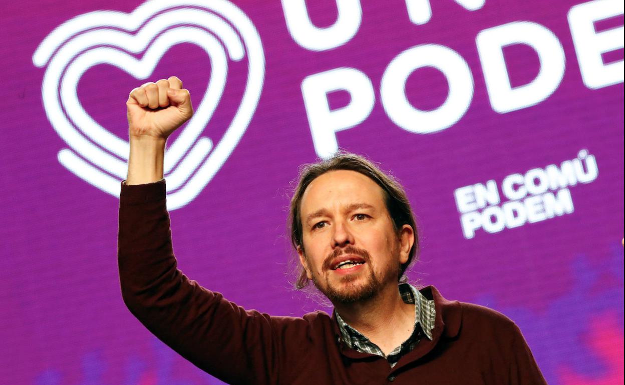 El líder de Podemos, Pablo Iglesias, durante la campaña electoral del 10-N