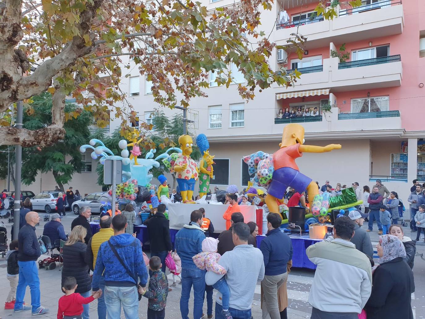 Carrozas en el desfile de Estepona. 