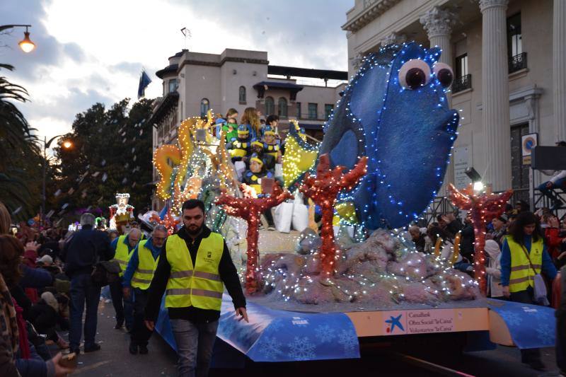 Asistentes a la Cabalgata de Reyes Magos de este año en Málaga capital. 