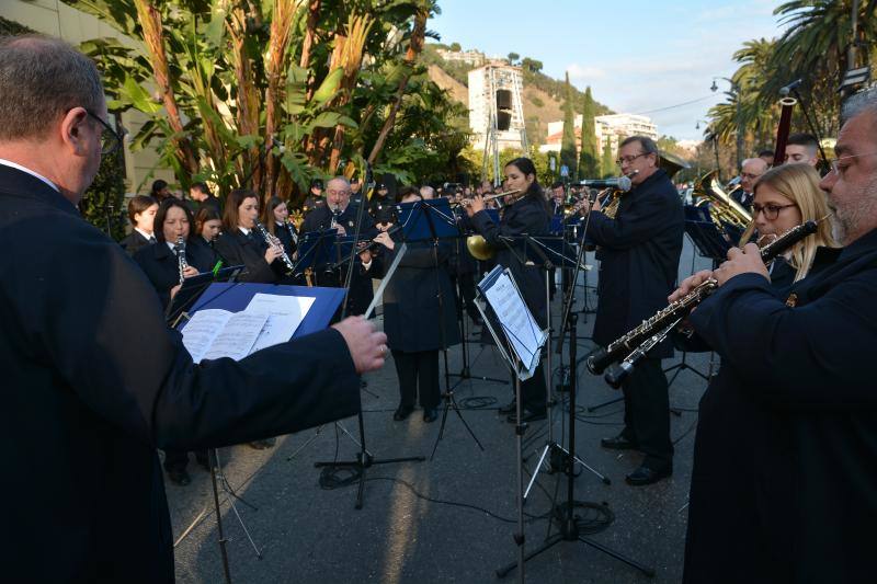 Asistentes a la Cabalgata de Reyes Magos de este año en Málaga capital. 