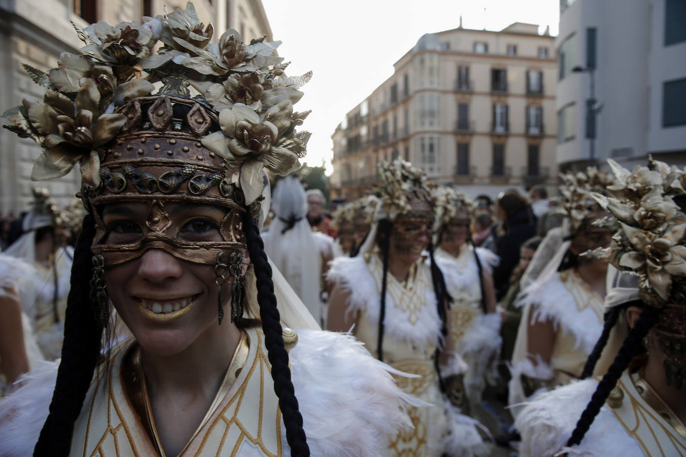 Asistentes a la Cabalgata de Reyes Magos de este año en Málaga capital. 