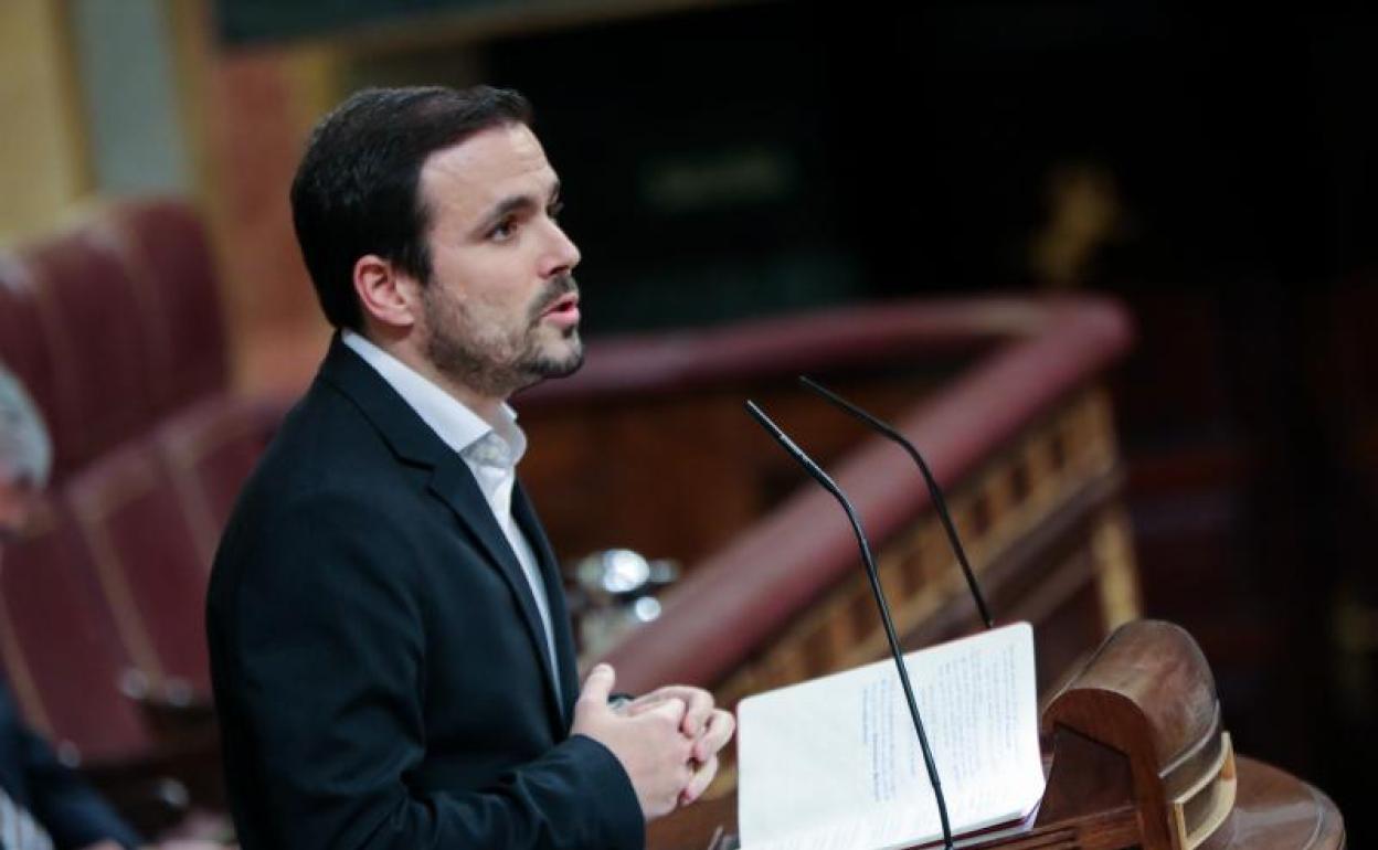 Garzón interviene desde la tribuna del Congreso de los Diputados