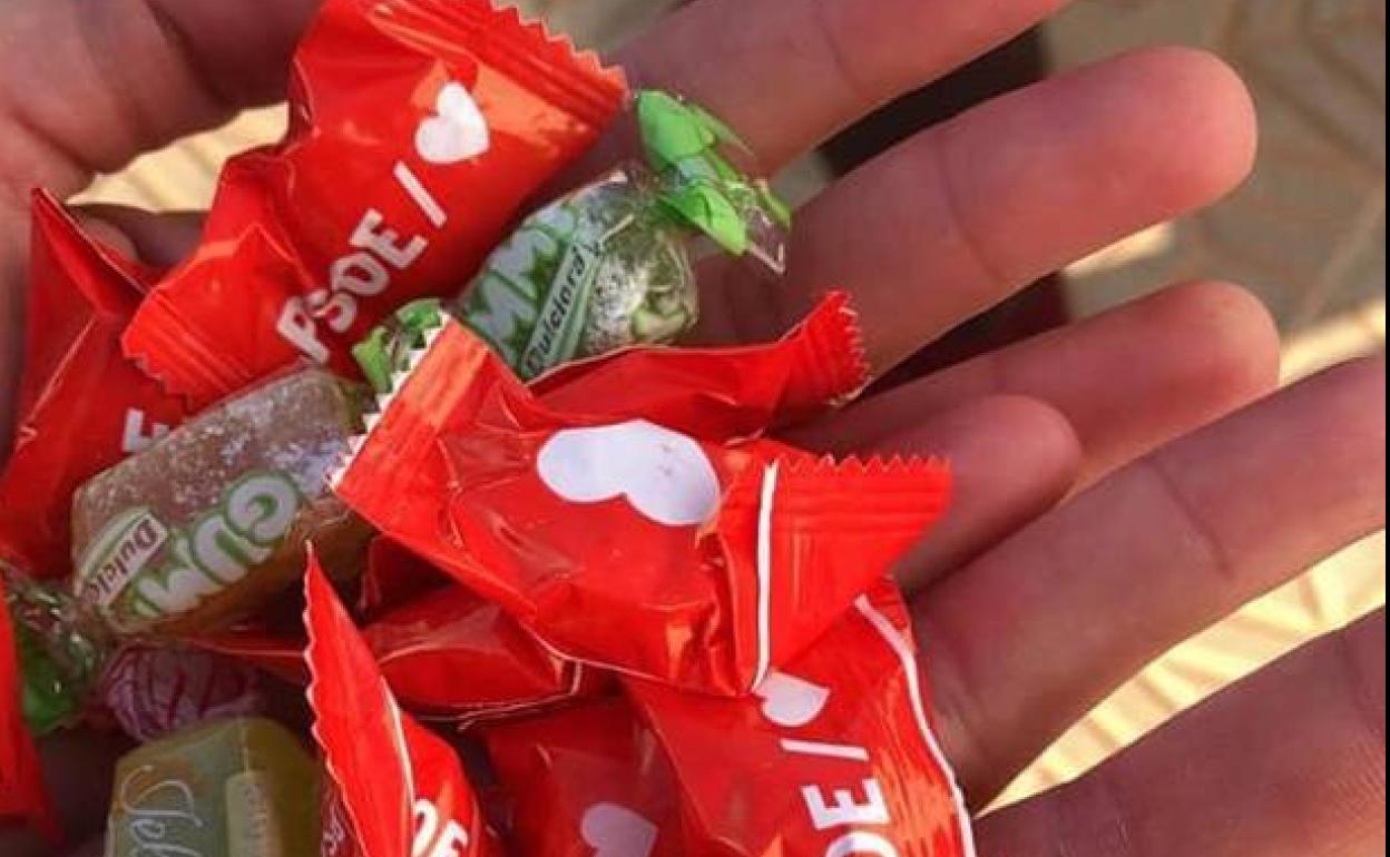 Imagen de los caramelos difundida por el PP.