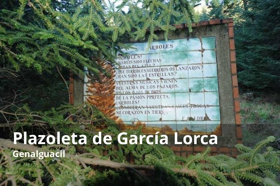 Un final poético para un sendero espectacular. Esto es lo que aguarda a los que realicen a pie el conocido como Paseo de los Pinsapos, uno de los itinerarios más conocidos del paraje natural de los Reales de Sierra de Bermeja, donde se unen los territorios de Estepona, Jubrique, Casares y Genalguacil. En el término municipal de este último se encuentra esta plazoleta en plena naturaleza, donde se pueden leer unos versos de Federico García Lorca sobre los árboles y su legado.