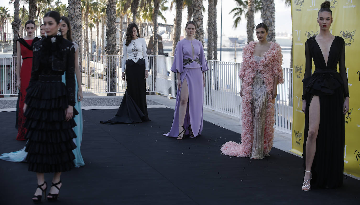 Rafael Urquízar, Montesco, Ángel Palazuelos, Javier Alcántara, F de Frank, Susana Hidalgo, Jorge Sánchez y Antonia Galiano desvelan sus apuestas de cara a la alfombra roja del próximo 25 de enero en un desfile organizado por la marca promocional 'Málaga de moda' 