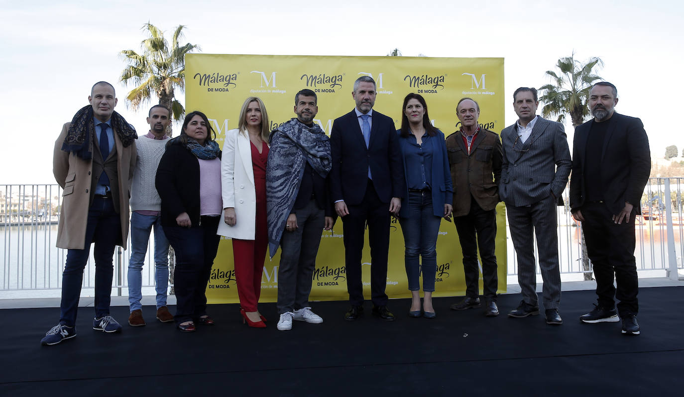 Rafael Urquízar, Montesco, Ángel Palazuelos, Javier Alcántara, F de Frank, Susana Hidalgo, Jorge Sánchez y Antonia Galiano desvelan sus apuestas de cara a la alfombra roja del próximo 25 de enero en un desfile organizado por la marca promocional 'Málaga de moda' 