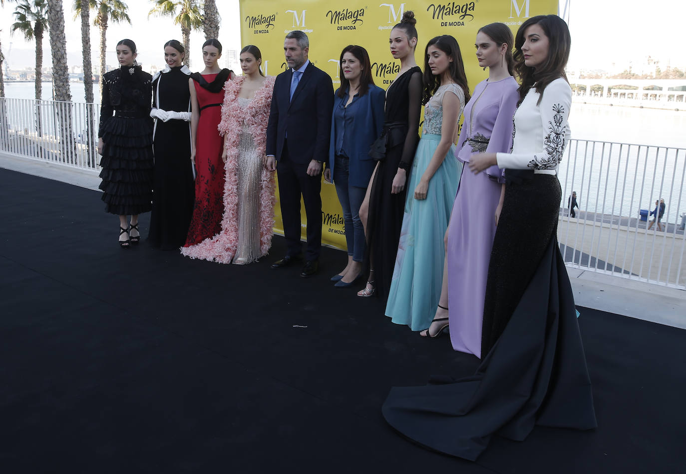 Rafael Urquízar, Montesco, Ángel Palazuelos, Javier Alcántara, F de Frank, Susana Hidalgo, Jorge Sánchez y Antonia Galiano desvelan sus apuestas de cara a la alfombra roja del próximo 25 de enero en un desfile organizado por la marca promocional 'Málaga de moda' 