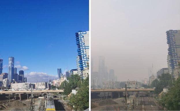 Melbourne, considerada la zona con peor aire del mundo a causa de los incendios