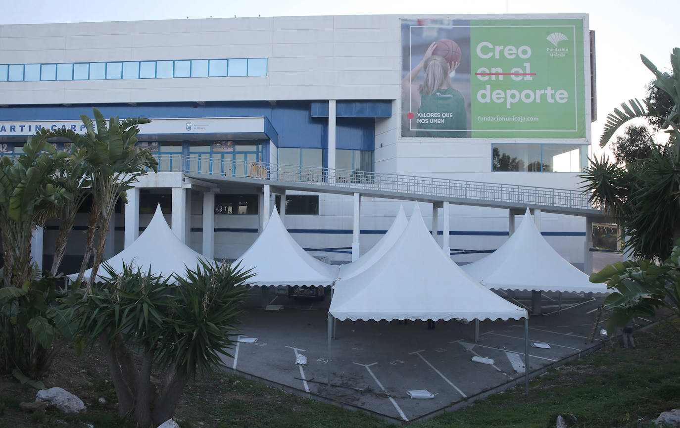 Preparativos para la gala, ayer en el Martín Carpena 