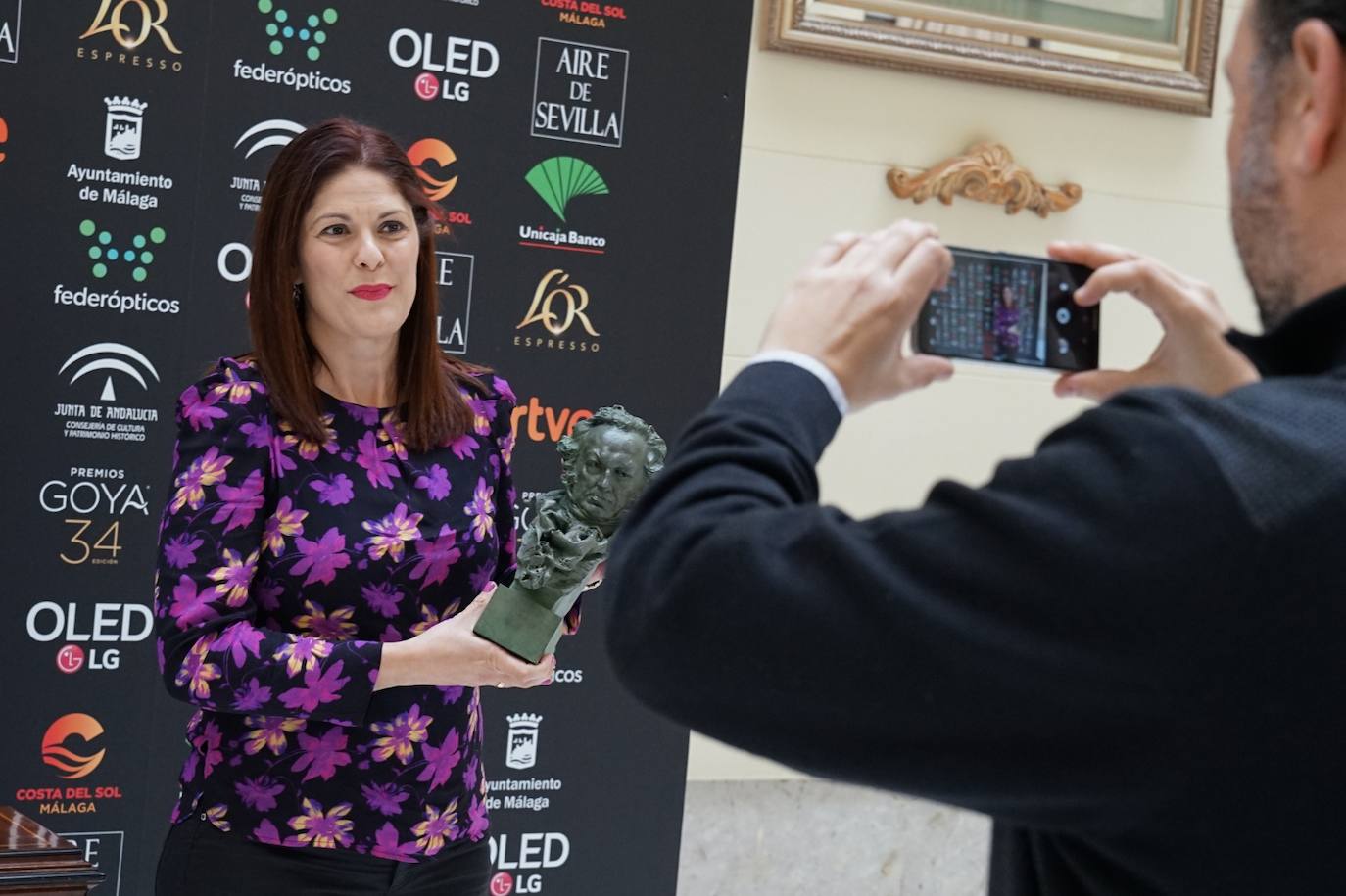 Fotos: Fotografíate con la estatuilla de los Goya en el Ayuntamiento de Málaga hasta el 24 de enero