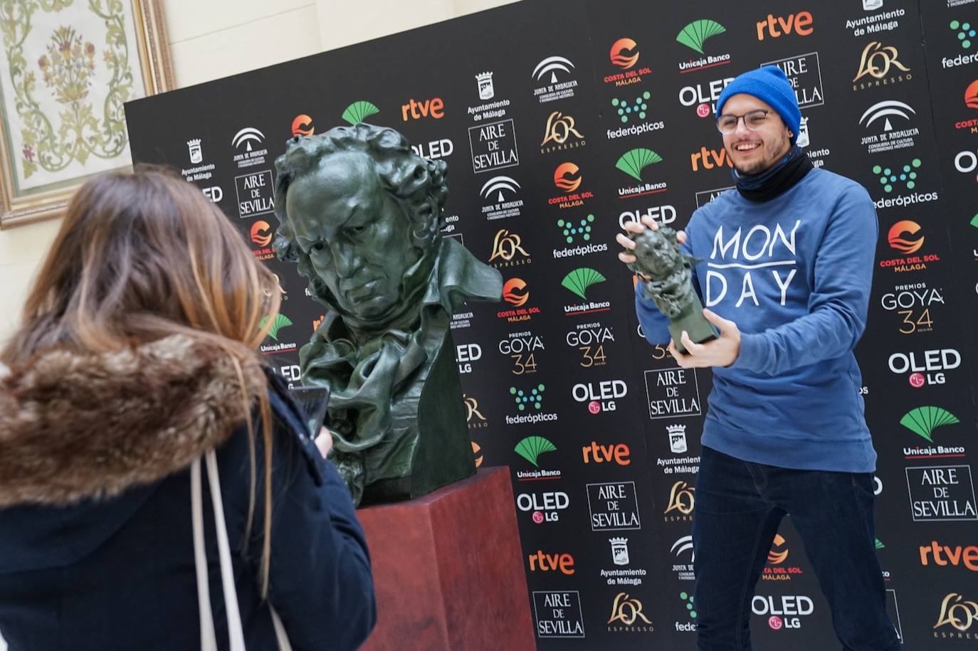 Fotos: Fotografíate con la estatuilla de los Goya en el Ayuntamiento de Málaga hasta el 24 de enero