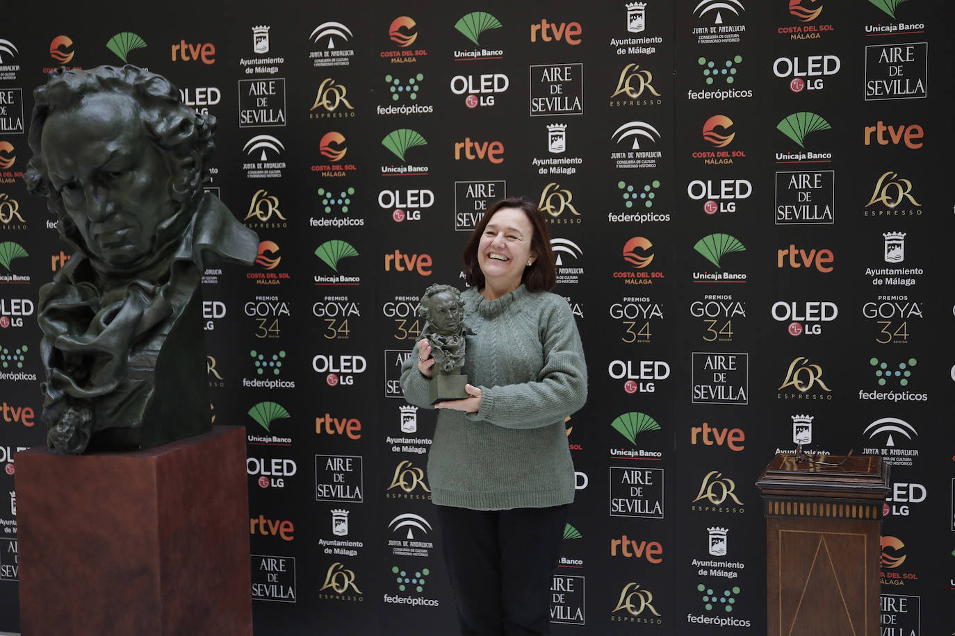 Fotos: Fotografíate con la estatuilla de los Goya en el Ayuntamiento de Málaga hasta el 24 de enero