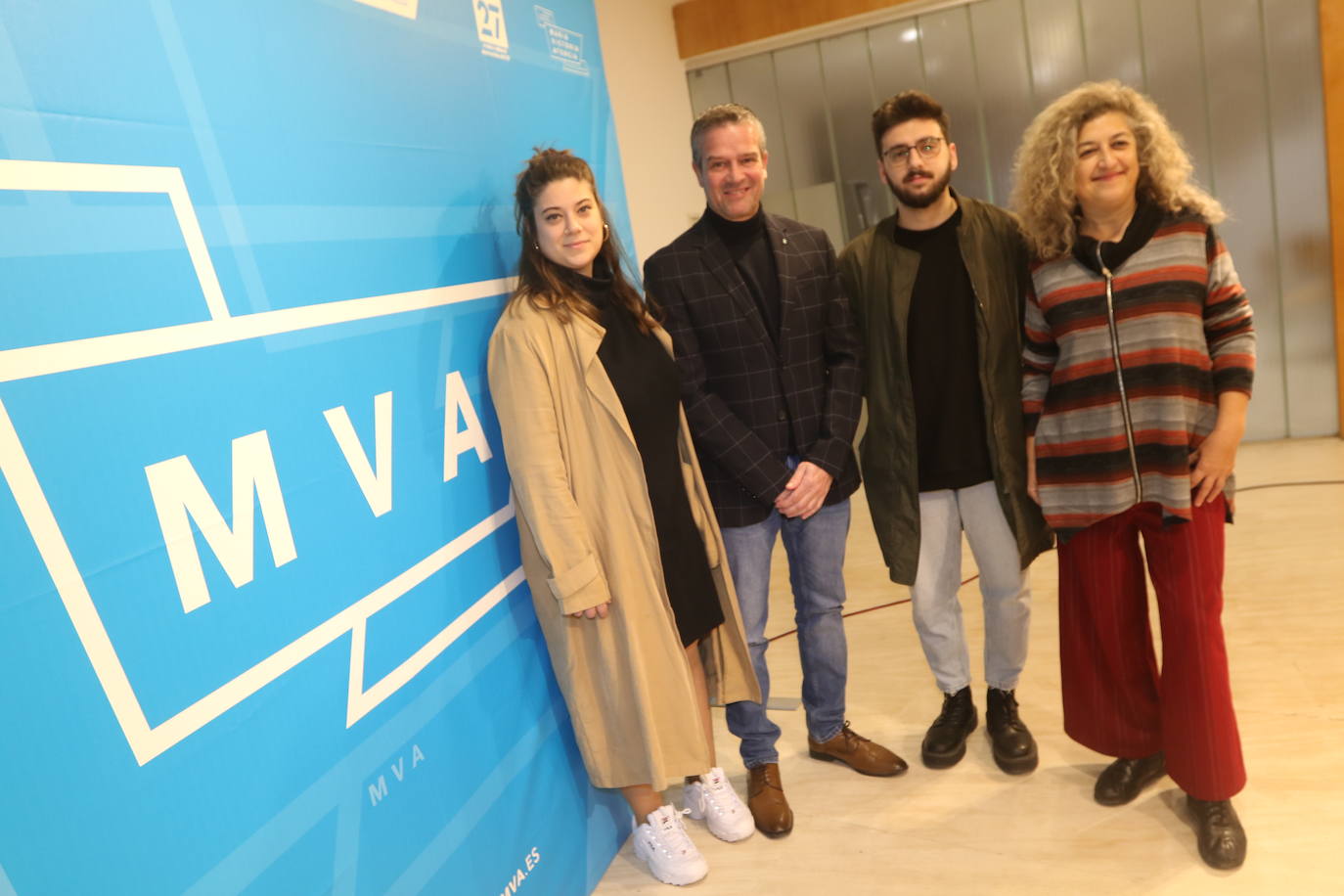 MVA acoge la presentación de la exposición ‘INT19’. En la foto, Víctor González, Eduardo Rodríguez, Carmen Osuna y Marta Retamero.