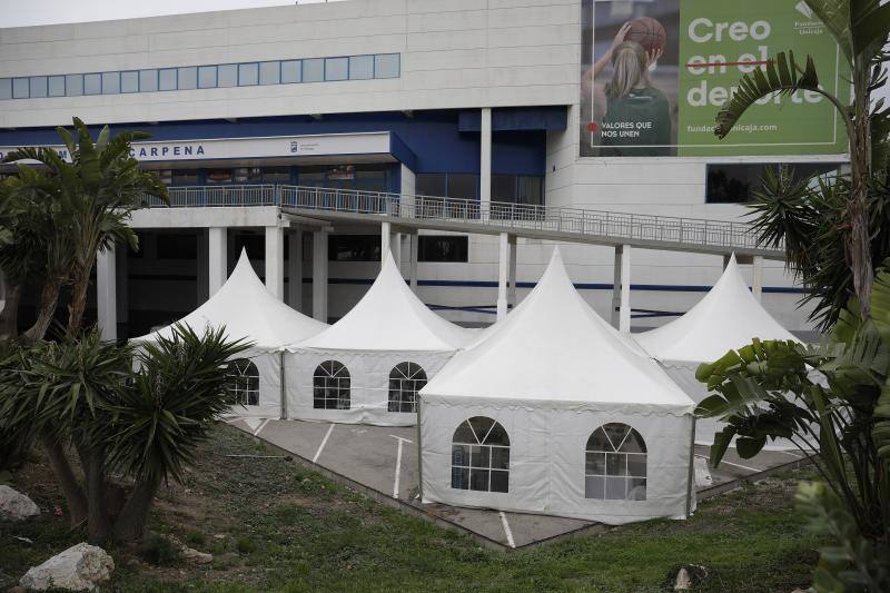 Preparativos para la gala, ayer en el Martín Carpena 