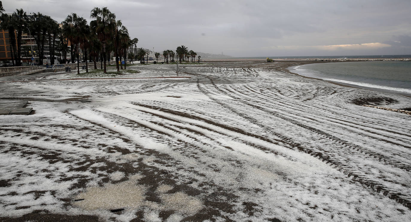 Granizada en Málaga | Fotos: Así ha sido la granizada caída en Málaga