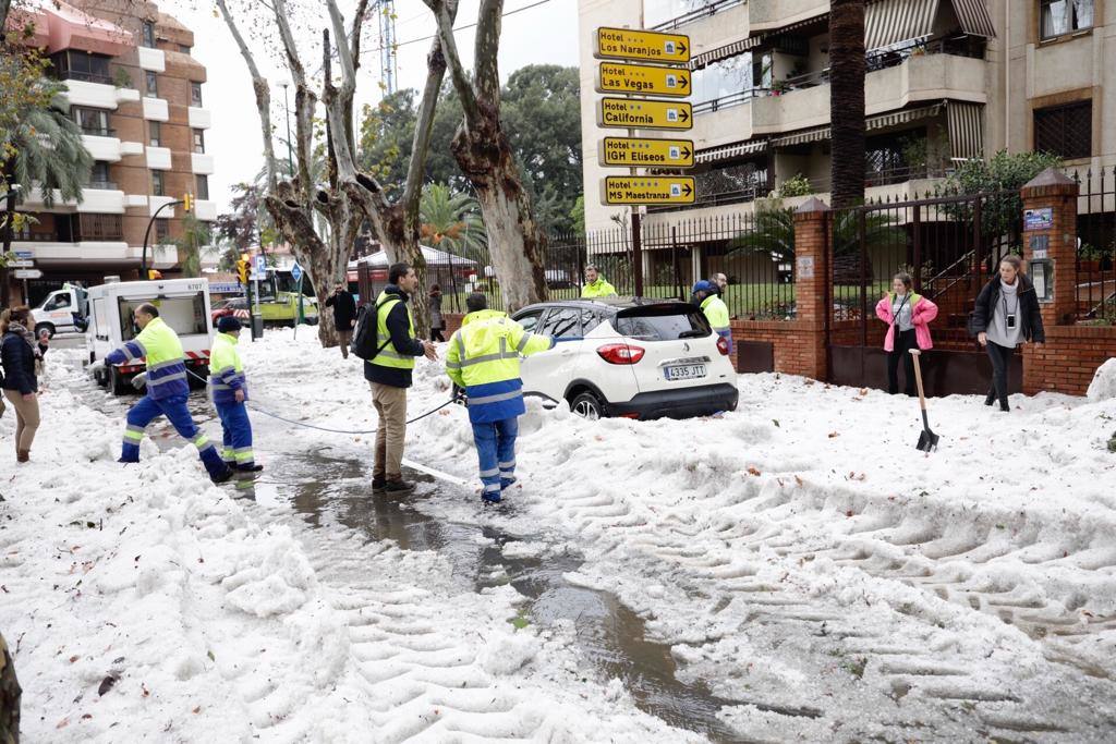 Granizada en Málaga | Fotos: Así ha sido la granizada caída en Málaga