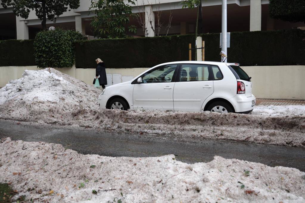 Granizada en Málaga | Fotos: Así ha sido la granizada caída en Málaga