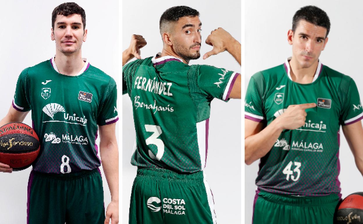 Brizuela, Jaime Fernández y Carlos Suárez, tres de los pilares del Unicaja que se formaron en el Estudiantes. 