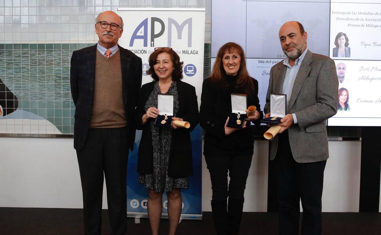 Rafael Salas, Pepa Babot, Carmen Abenza y José Manuel Alday.