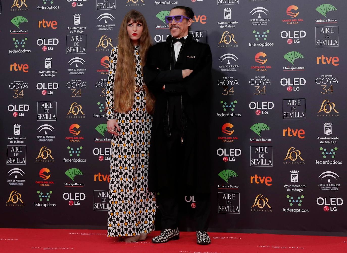 Los famosos asistentes a la gala en el Palacio de Deportes. 