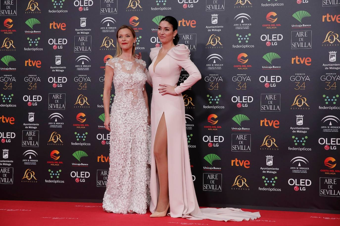 Los famosos asistentes a la gala en el Palacio de Deportes. 