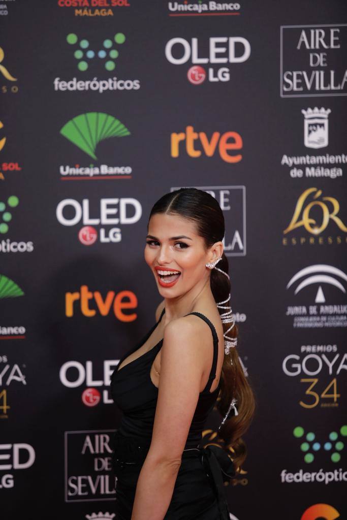 Desfile de los famosos asistentes a la gala en el Palacio de Deportes. 