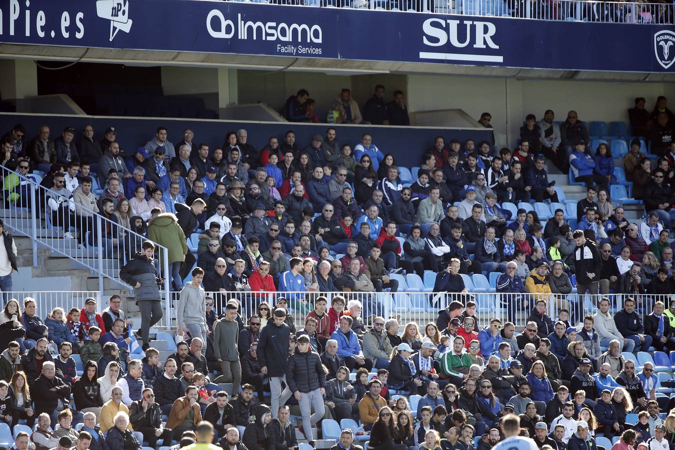 Las mejores imágenes de los aficionados que asistieron al Málaga.Mirandés (2-2)