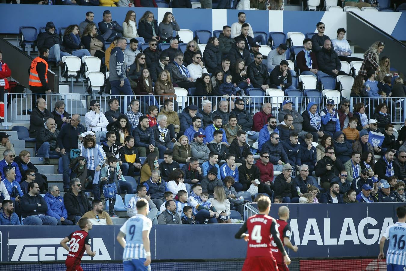 Las mejores imágenes de los aficionados que asistieron al Málaga.Mirandés (2-2)