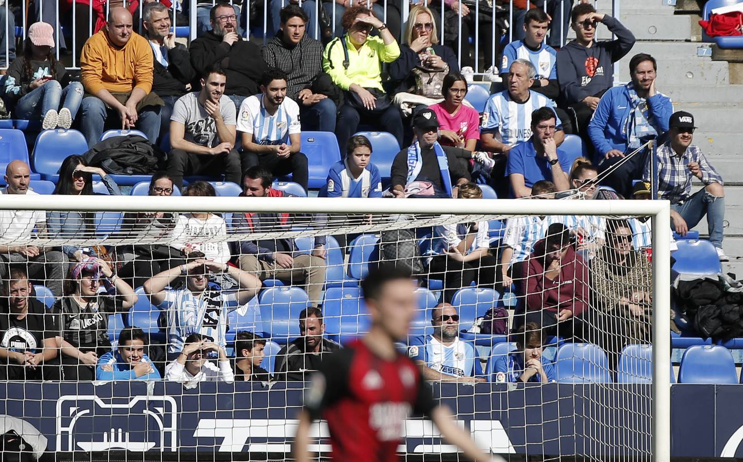 Las mejores imágenes de los aficionados que asistieron al Málaga.Mirandés (2-2)