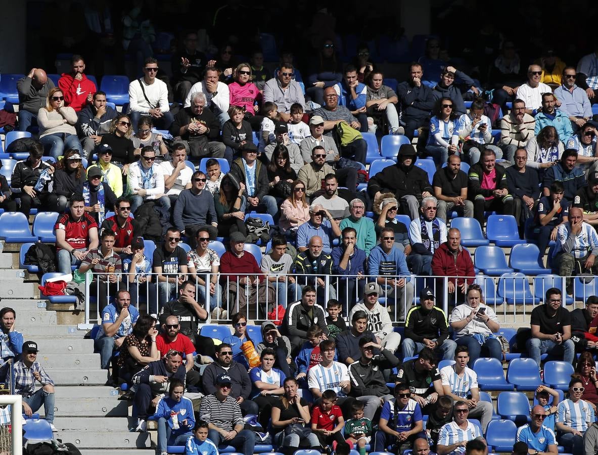 Las mejores imágenes de los aficionados que asistieron al Málaga.Mirandés (2-2)