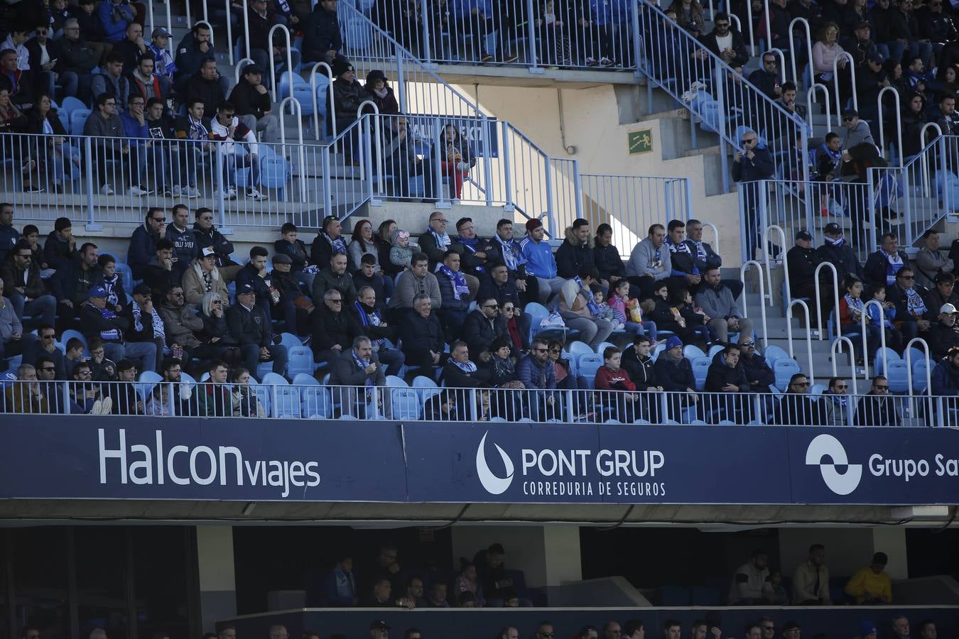 Las mejores imágenes de los aficionados que asistieron al Málaga.Mirandés (2-2)