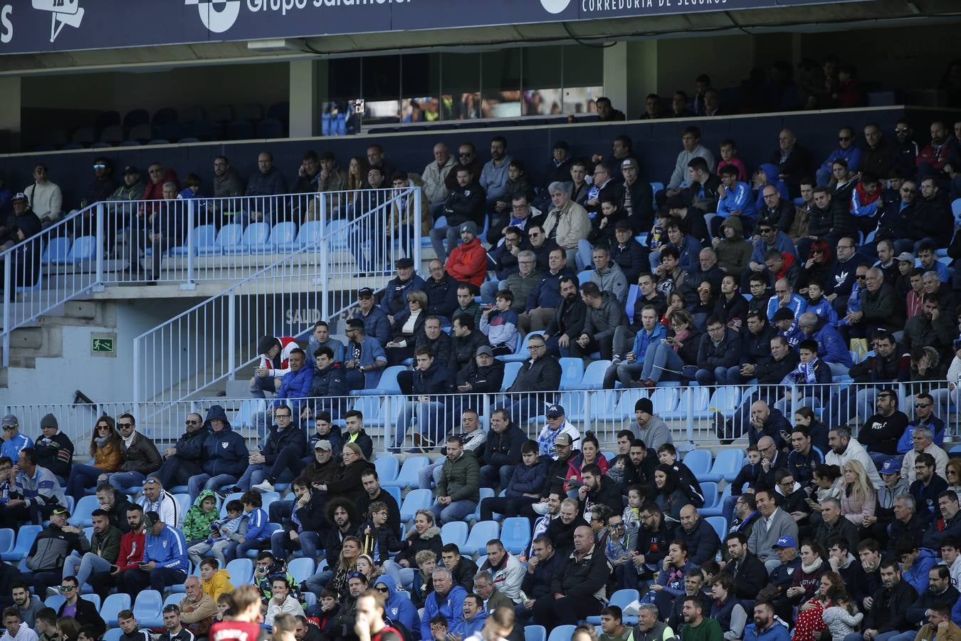 Las mejores imágenes de los aficionados que asistieron al Málaga.Mirandés (2-2)