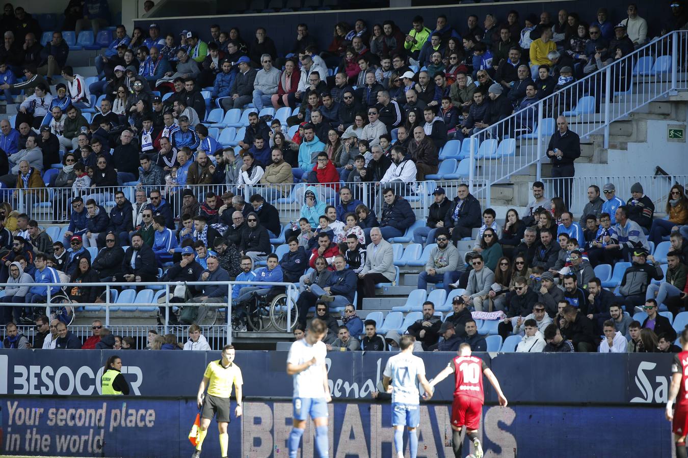 Las mejores imágenes de los aficionados que asistieron al Málaga.Mirandés (2-2)